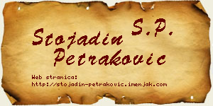 Stojadin Petraković vizit kartica